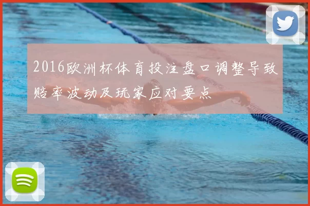 2016欧洲杯体育投注盘口调整导致赔率波动及玩家应对要点